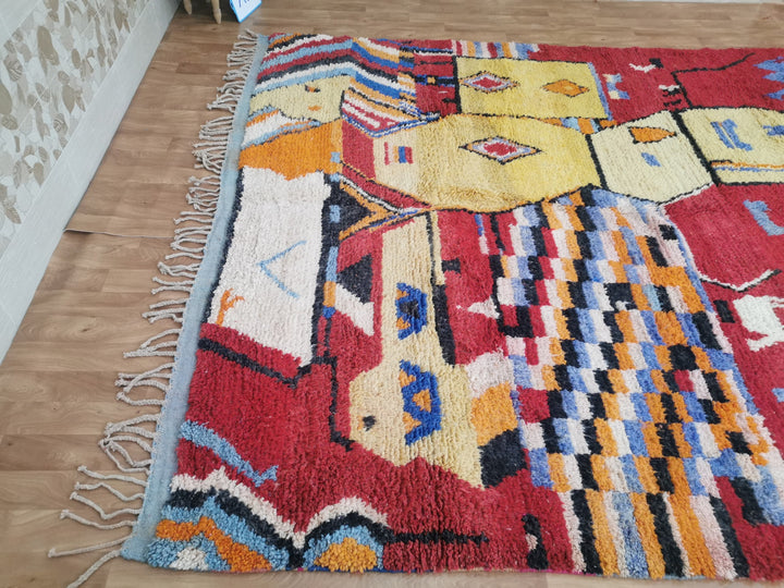 . . feet Artistic Boujaad Rug  Authentic Rug  handmade Moroccan rug  moroccan rug  Abstract Moroccan Rug  Fabulous Moroccan Rug