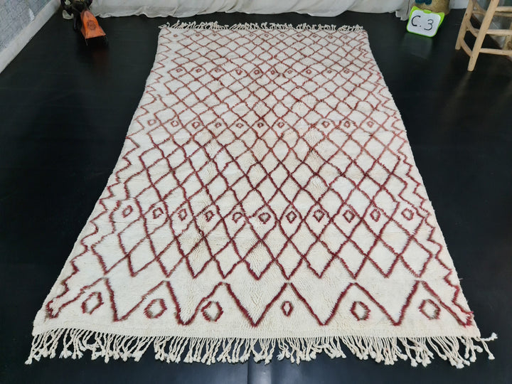 Fabulous Moroccan Rug ,Handmade Mrirt Rug, Authentic Moroccan, White Moroccan Rug, High Quality Wool Carpet, Bohemian rug, Teppish Marokko.