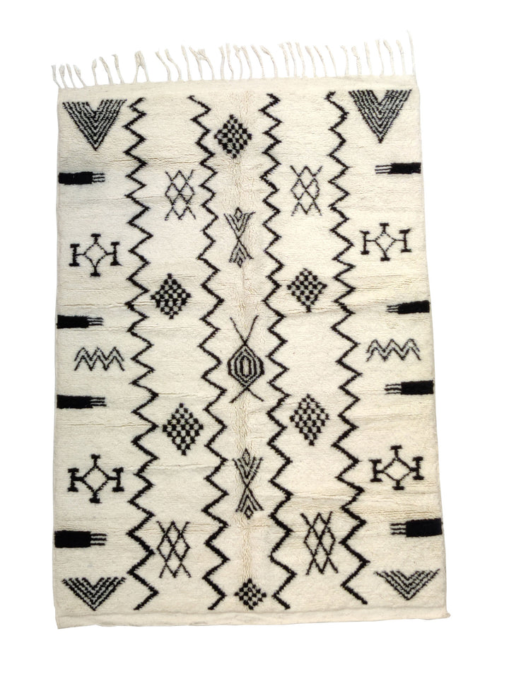 Custom Authentic Rug, Moroccan Rug, Beni Ouarain Rug, Black Rug, Berber Carpet, Tribal Abstract Rug, Tapis Marocain, Morokko Tepisch