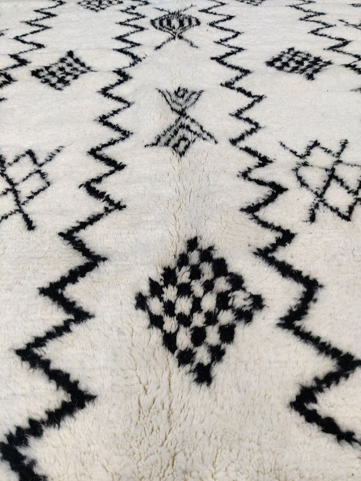 Custom Authentic Rug, Moroccan Rug, Beni Ouarain Rug, Black Rug, Berber Carpet, Tribal Abstract Rug, Tapis Marocain, Morokko Tepisch