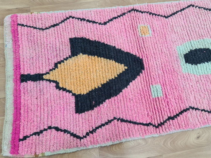 Unique Artistic Moroccan Rug, Handmade Berber Rug, Tribal Bohemian Carpet, Antique Wool Rug, Tapis Marocain, Teppich Marokko.