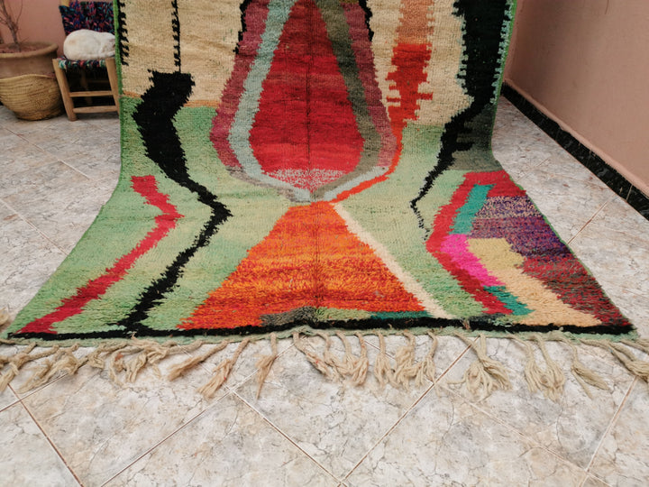 Custom Fabulous Boujad Rug, Authentic Moroccan Rug, Azilal rug, Abstract Multicolored Carpet, Handmade Moroccan Rug, Bohemian rug