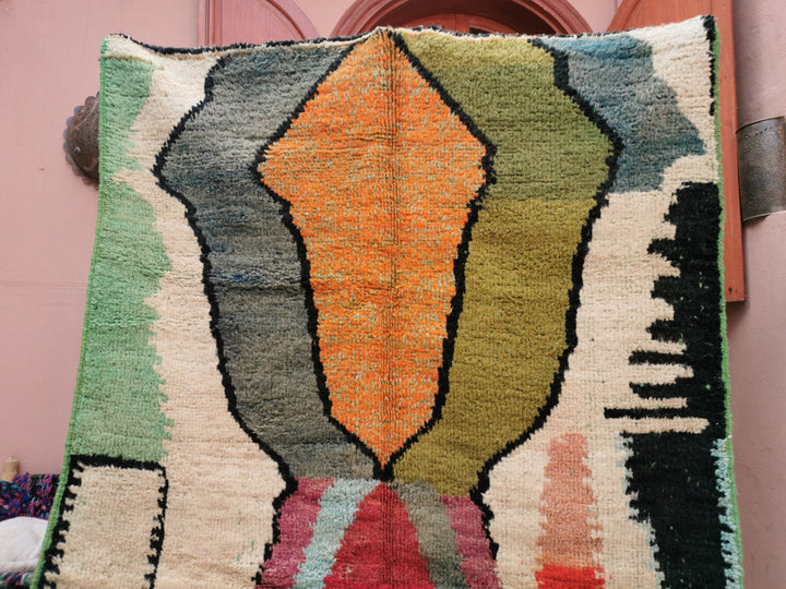 Custom Fabulous Boujad Rug, Authentic Moroccan Rug, Azilal rug, Abstract Multicolored Carpet, Handmade Moroccan Rug, Bohemian rug