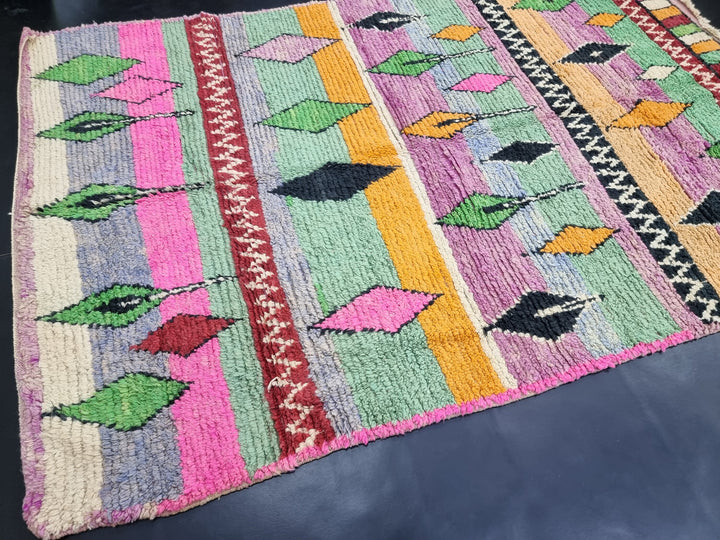 Boujaad Moroccan Rug, Geometric Home Handmade Rug, Tribal Rug, Colorful Wool Rug, Berber carpet, Bohemian Rug, Sheep Wool Rug,Tapis Marocain