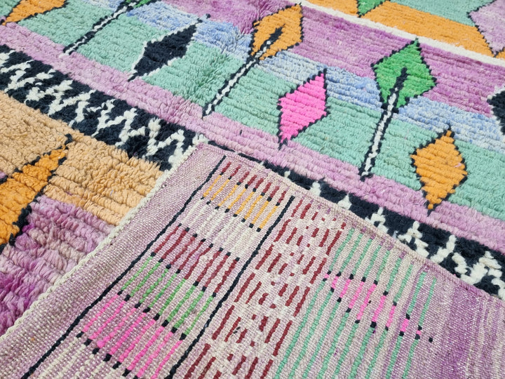 Boujaad Moroccan Rug, Geometric Home Handmade Rug, Tribal Rug, Colorful Wool Rug, Berber carpet, Bohemian Rug, Sheep Wool Rug,Tapis Marocain