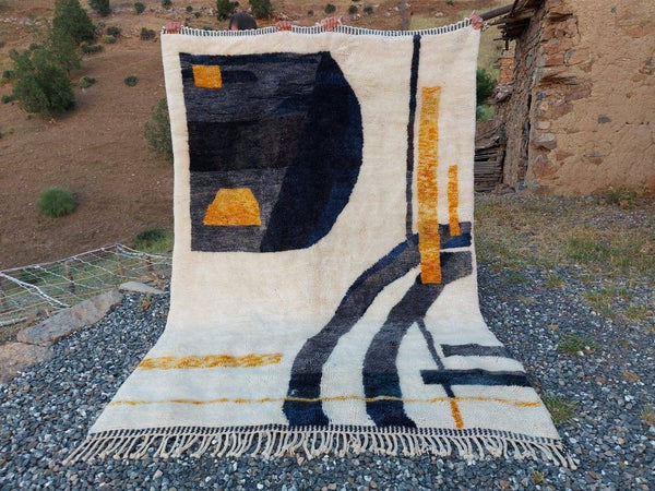 Moroccan rug , Beni Mrirt rug, Premium quality Moroccan rug, Modern artwork, Handwoven large Shaggy rug, Abstract art