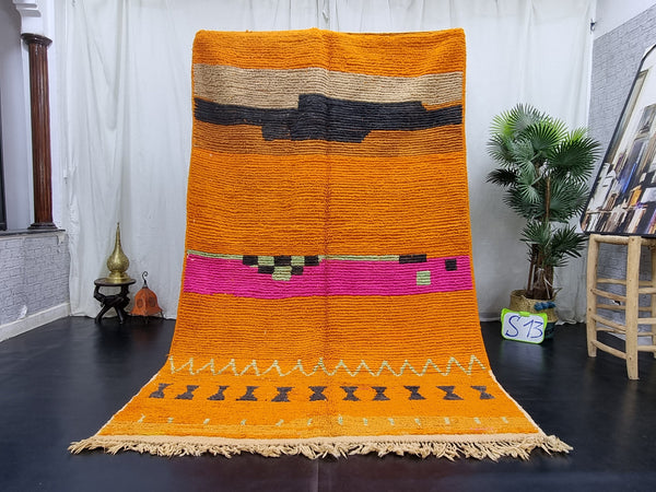 Fabulous Moroccan Rug, Boujaad Rug, Azilal Rug, Orange and Pink Rug, Authentic Moroccan, Handmade Moroccan Rug, Berber carpet, Bohemian Rug