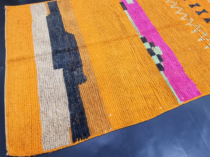 Fabulous Moroccan Rug, Boujaad Rug, Azilal Rug, Orange and Pink Rug, Authentic Moroccan, Handmade Moroccan Rug, Berber carpet, Bohemian Rug