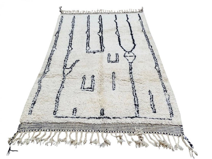 Custom Beni ourain Rug, Moroccan Handmade Carpet, Authentic Wool Rug, Beniourain rug, Sheep wool Rug, Tapis Berbere, White wool carpet, rag