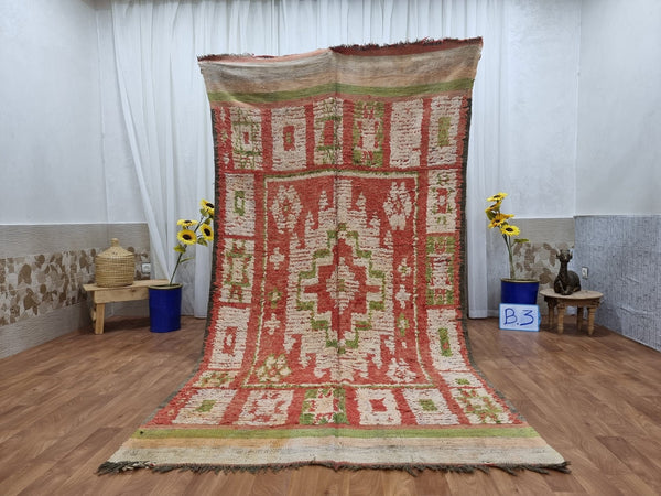  moroccan berber shaggy rug, red moroccan rug, beni mguild rug, moroccan carpet, handmade,  rug, tapis berbre, berber rug.