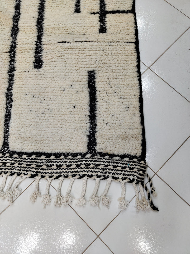 Moroccan rug Hand knotted  Beni ourain rug all wool berber rug  Custom rug  handmaderug  Genuine lamb woo