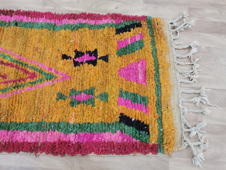 Authentic Moroccan Rug, Handmade Area Rug, Tribal Wool Rug, Pink Abstract Rug, Sheep Wool Rug, Boujaad Rug, Berber Rug, Bohemian Rug