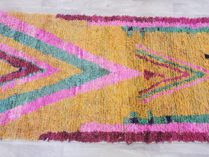 Authentic Moroccan Rug, Handmade Area Rug, Tribal Wool Rug, Pink Abstract Rug, Sheep Wool Rug, Boujaad Rug, Berber Rug, Bohemian Rug