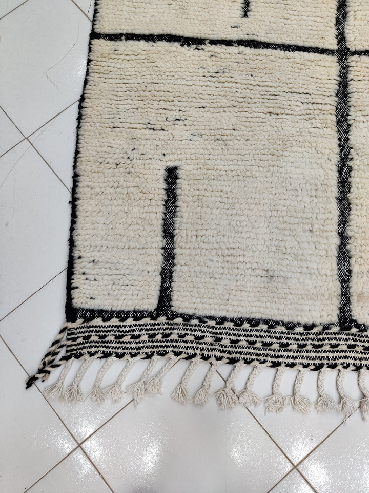 Moroccan rug Hand knotted  Beni ourain rug all wool berber rug  Custom rug  handmaderug  Genuine lamb woo