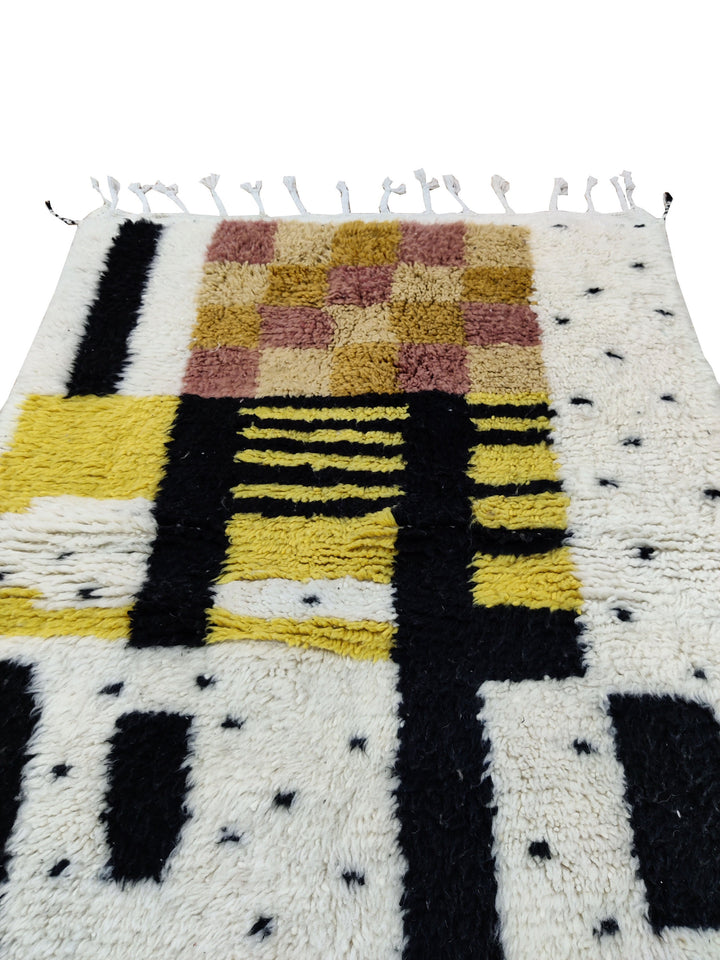 Tufted rug, Moroccan rug, Beni ourain rug, Handmade moroccan wool rug, White rug for living room, Genuine Wool rug