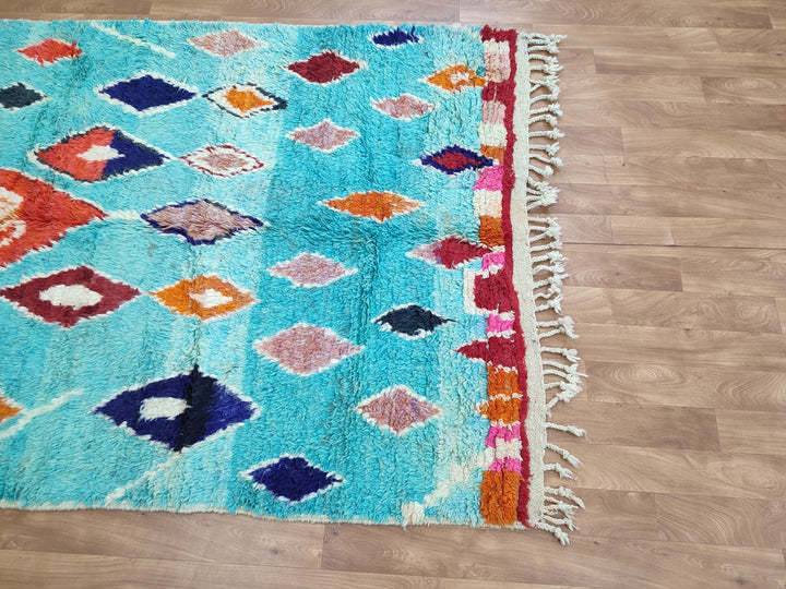 Authentic Moroccan Rug, Vibrant Boujaad Rug, Azilal rug, Bright Colored Rug, Abstract Carpet, Handmade Rug, Bohemian Rug, Tapis Marocain