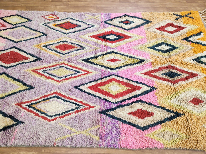 Fabulous Boujaad Rug, Authentic Moroccan Handmade Rug, Colorful Rug, Abstract Rug, Berber Tribal carpet, Bohemian Rug, Wool Rug, Boujad Rug