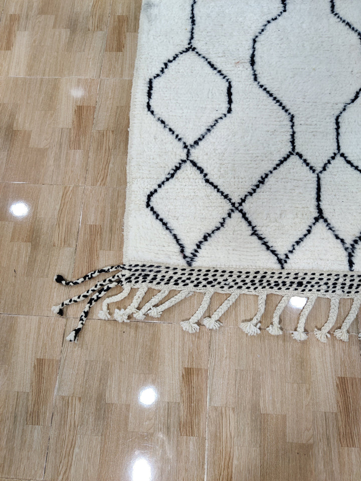 Moroccan Rug, OffWhite Rug, Berber Rug, Natural Rug, Monochromatic Rug, Groove Lines, Handwoven Rug, Modern Rug for Living Room, Lounge Rug