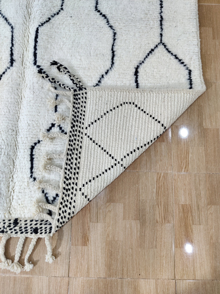 Moroccan Rug, OffWhite Rug, Berber Rug, Natural Rug, Monochromatic Rug, Groove Lines, Handwoven Rug, Modern Rug for Living Room, Lounge Rug