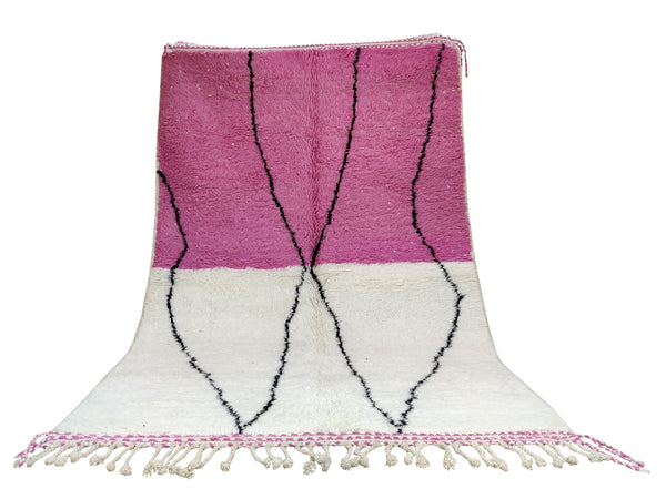 Pink Rug, Handmade Rug, Berber Symbols Rug, Bohemian Rug, Tapis berbere, Beni Ourain, Pink moroccan rug , abstract rug living room