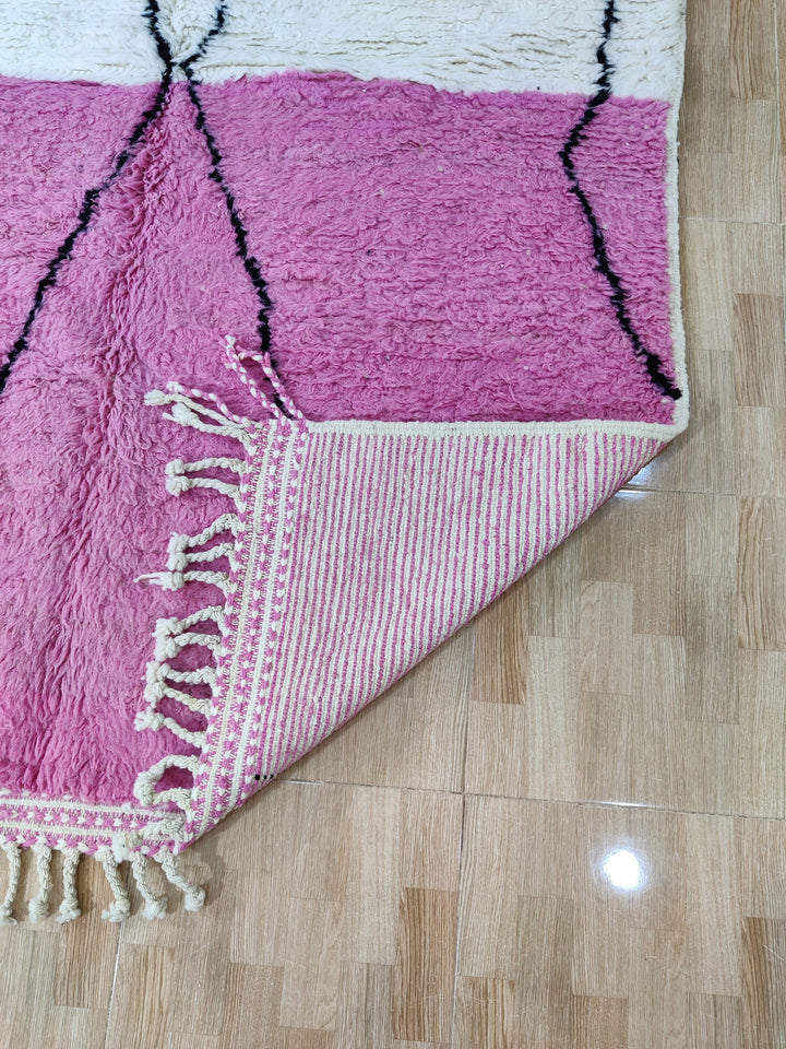 Pink Rug, Handmade Rug, Berber Symbols Rug, Bohemian Rug, Tapis berbere, Beni Ourain, Pink moroccan rug , abstract rug living room