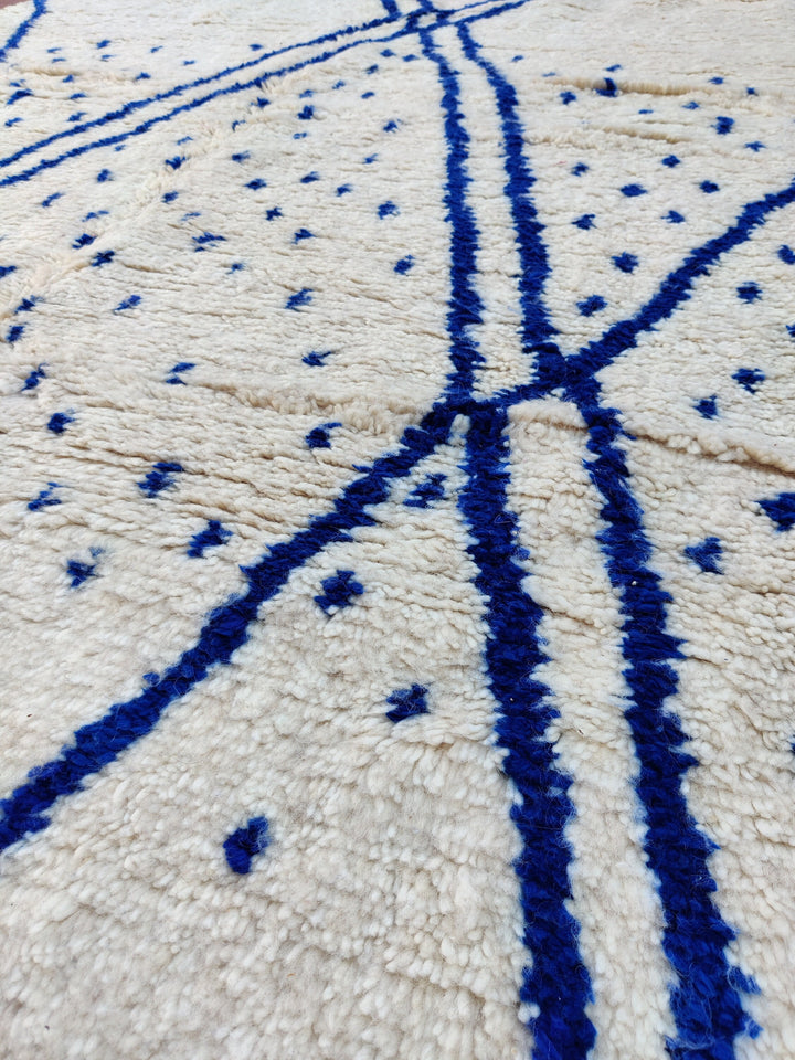 Beni Ourain Carpet, Handmade Rug, Moroccan Rug, Abstract B White Rug, Beniourain Rug, Sheep Wool Rug, Handwoven Rug,Tapis, Teppich