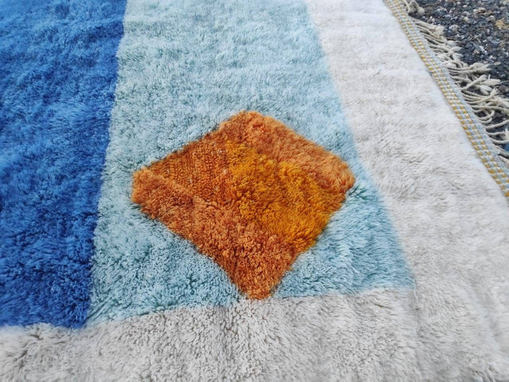 Moroccan rug, Mrirt rug, Wool rug, Premium quality rug, Beni ourain rug, Berber rug, Blue rug, Made to order rug