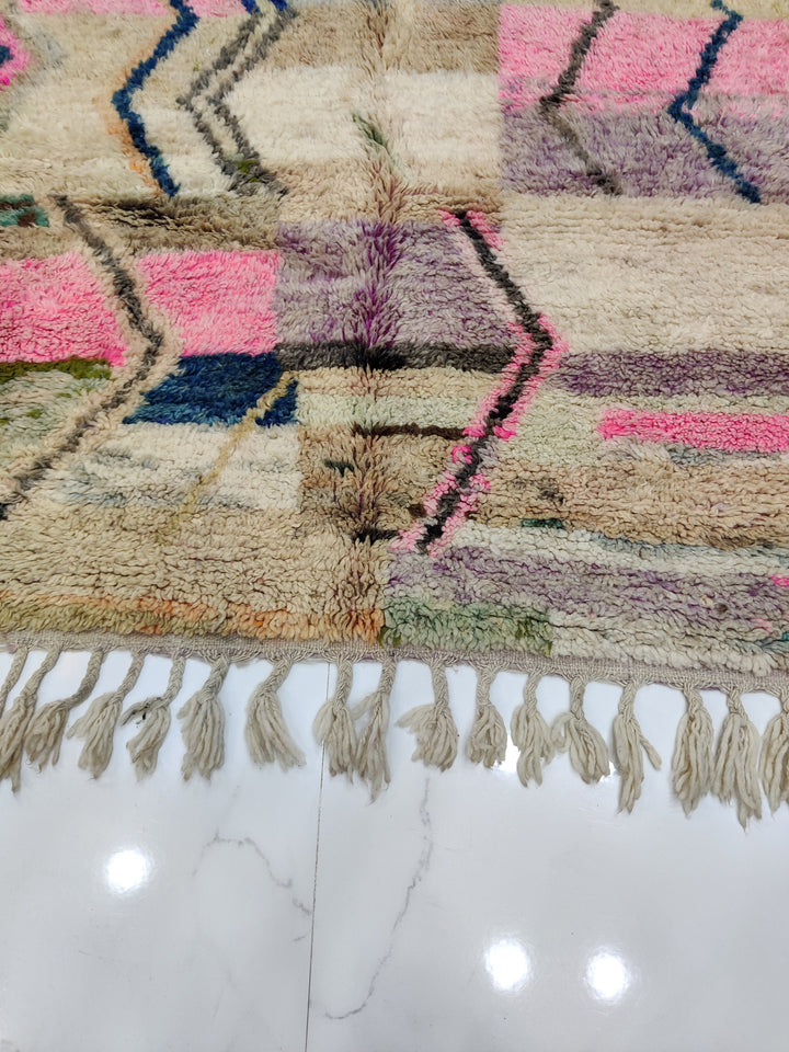 Custom Pink Boujaad rug, OrangeMorrocan rug, Soft shag wool rug,Moroccan Berber rug, Bohemian rug,Custom sized rug in ALL SIZES