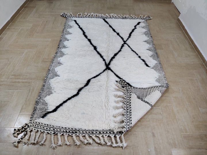 Moroccan rug, Beni ourain, Berber carpet, Handmade rug, Wool rug, Morocco rug, oriental rug, Beni ourainn Tribal rug, Moroccan azilal rug