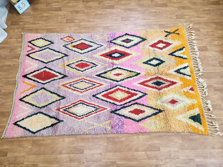 Fabulous Boujaad Rug, Authentic Moroccan Handmade Rug, Colorful Rug, Abstract Rug, Berber Tribal carpet, Bohemian Rug, Wool Rug, Boujad Rug