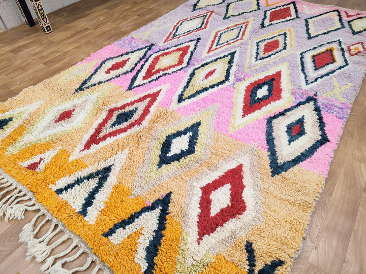 Fabulous Boujaad Rug, Authentic Moroccan Handmade Rug, Colorful Rug, Abstract Rug, Berber Tribal carpet, Bohemian Rug, Wool Rug, Boujad Rug