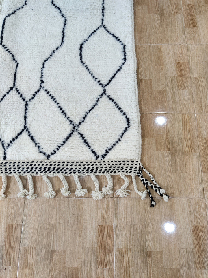 Moroccan Rug, OffWhite Rug, Berber Rug, Natural Rug, Monochromatic Rug, Groove Lines, Handwoven Rug, Modern Rug for Living Room, Lounge Rug