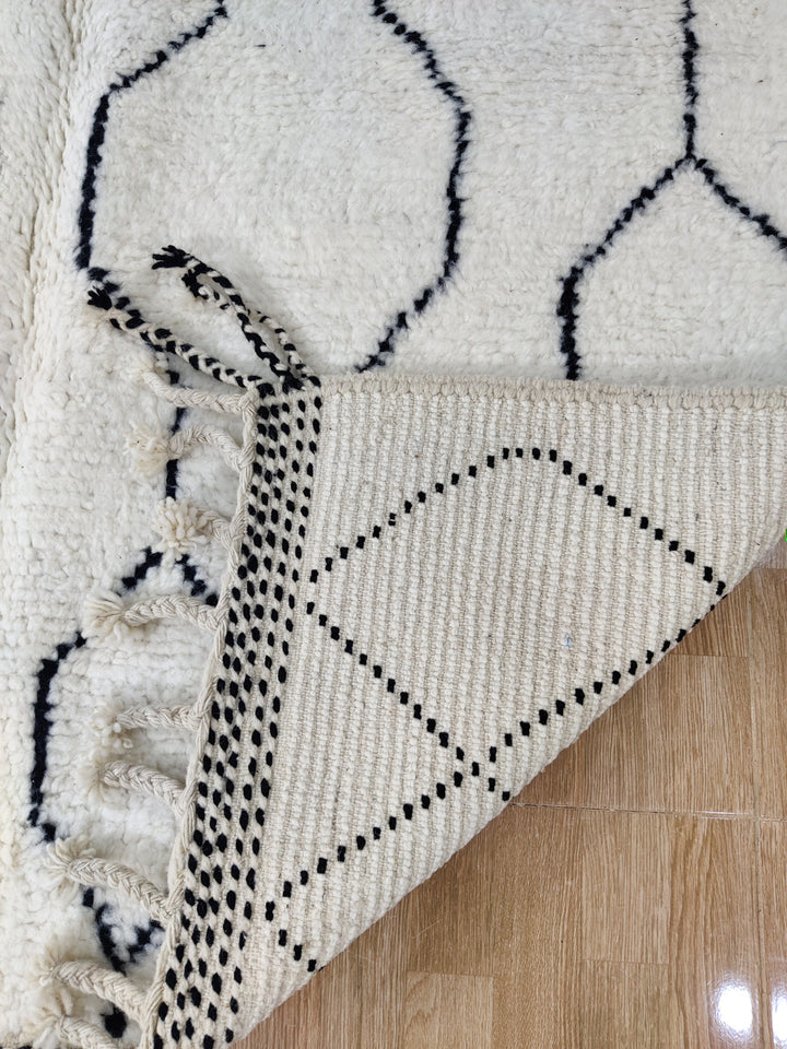 Moroccan Rug, OffWhite Rug, Berber Rug, Natural Rug, Monochromatic Rug, Groove Lines, Handwoven Rug, Modern Rug for Living Room, Lounge Rug