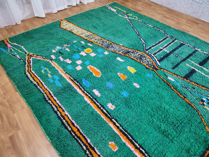 Custom Fabulous Boujad Rug, Authentic Moroccan Rug, Azilal rug, Abstract Multicolored Carpet, Handmade Moroccan Rug, Bohemian rug