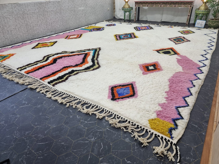 AMAZING BENIOURAIN RUG, Handmade Rug, Moroccan Rug, Geometric Colorful Rug, Beniourain Rug, Wool Rug, Azilal Rug, Handwoven Rug, Berber Rug.