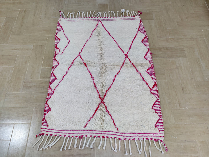 Moroccan pink rug Flat woven kilim  Custom rug Moroccan area rug Wool Berber rug  Beni ourain rug   Free shipping