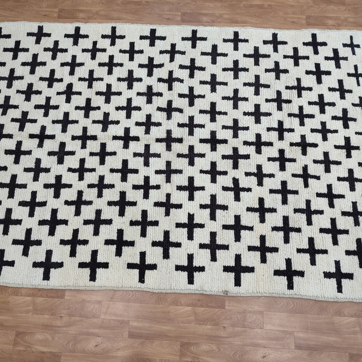 Large Moroccan rug Moroccan checkered rug  Moroccan checkerboard rug Checkered area rug Checkerboard Rug beniourain rug