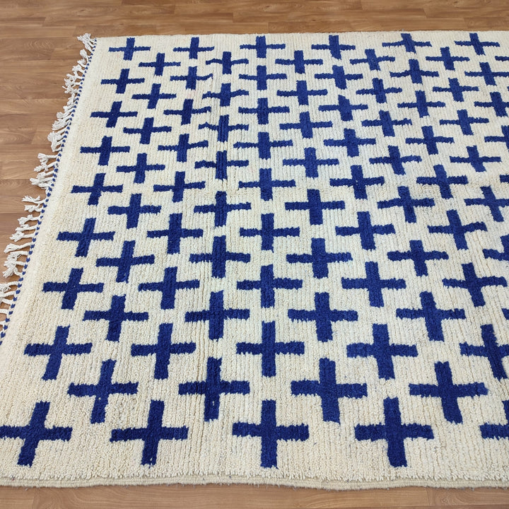 Large Moroccan rug Moroccan checkered rug  Moroccan checkerboard rug Checkered area rug Checkerboard Rug beniourain rug