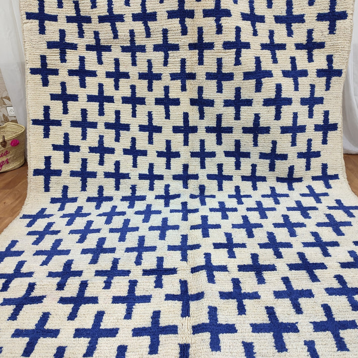 Large Moroccan rug Moroccan checkered rug  Moroccan checkerboard rug Checkered area rug Checkerboard Rug beniourain rug