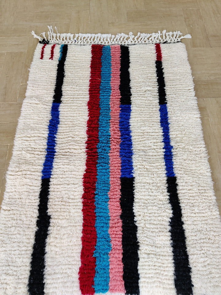 Colorful Moroccan rug Beni Ourain rug,handmade  wool rug, custom moroccanwool rug, berber carpet, handmade wool rug