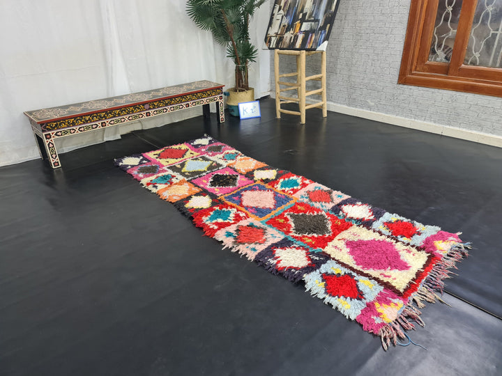 artistic moroccan rug, authentic rug, geometric , handmade carpet ,colorful  moroccan rug, berber carpet, handwoven wool rug