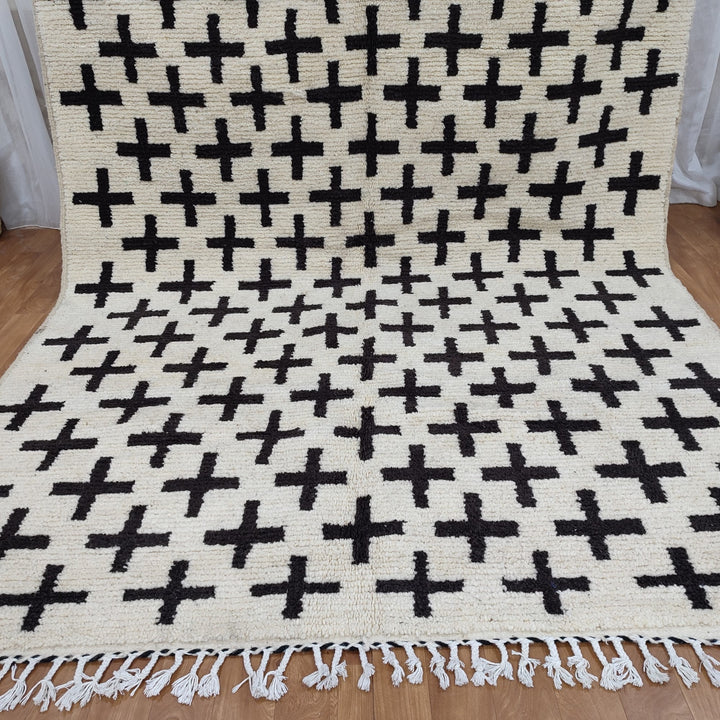 Large Moroccan rug Moroccan checkered rug  Moroccan checkerboard rug Checkered area rug Checkerboard Rug beniourain rug