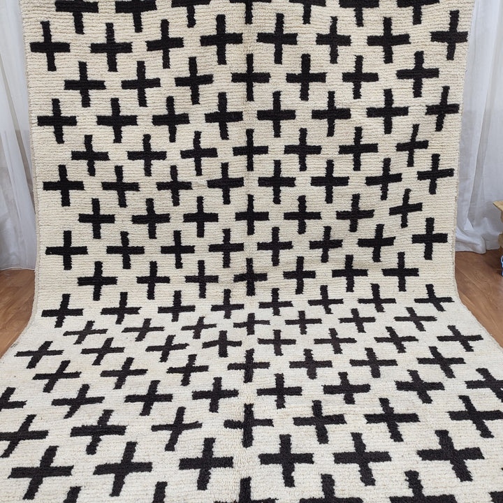 Large Moroccan rug Moroccan checkered rug  Moroccan checkerboard rug Checkered area rug Checkerboard Rug beniourain rug