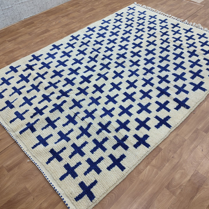 Large Moroccan rug Moroccan checkered rug  Moroccan checkerboard rug Checkered area rug Checkerboard Rug beniourain rug