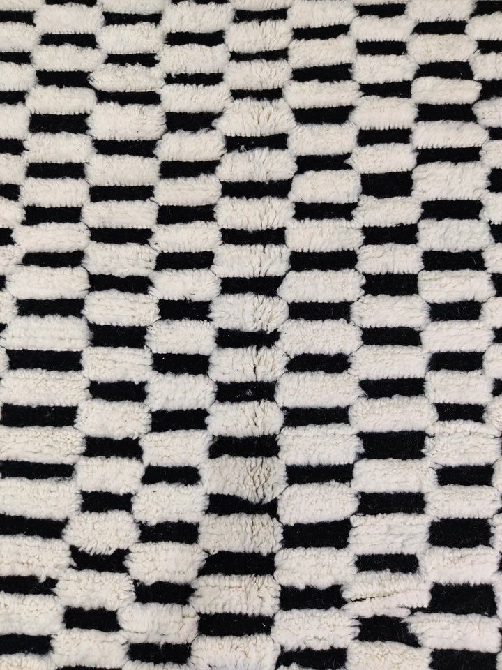 Black rug Woven rug  Beni ourain rug  Berber rug  Moroccan rug  Area rug Berber carpet White wool rug Handknotted rug  Boho teppich