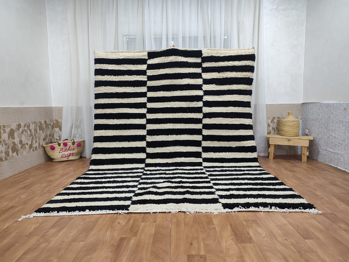 Large Moroccan rug Moroccan checkered rug  Moroccan checkerboard rug Checkered area rug Checkerboard Rug beniourain rug