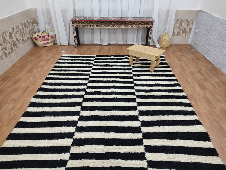 Large Moroccan rug Moroccan checkered rug  Moroccan checkerboard rug Checkered area rug Checkerboard Rug beniourain rug