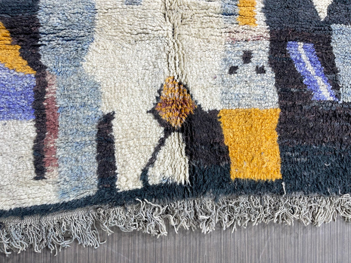 Nomad Moroccan Rug   boujaad moroccan rug  handwoven rug  moroccan shag rug moroccan area rug  Living Room rug