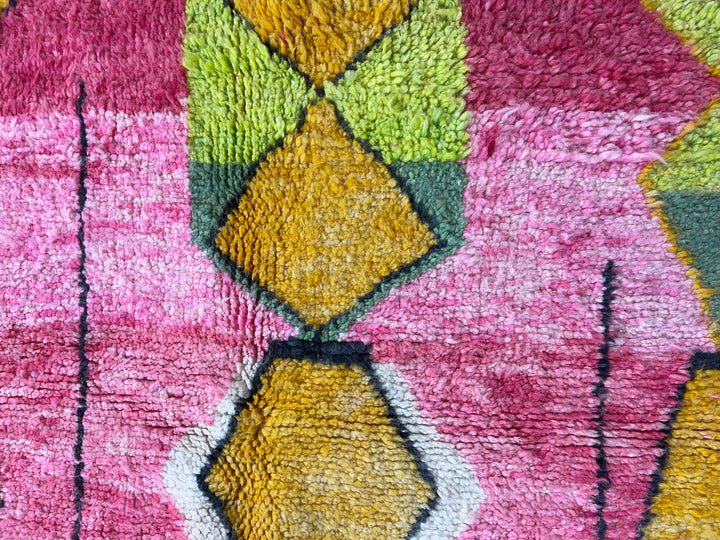stunning pink  moroccan rug  