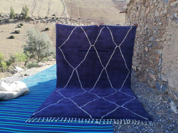 Moroccan blue rug, Beni ourain rug, Mrirt rug, Beniouarain rug, Modern rugs, Made to order rug, tribal rugs, Berber carpet